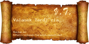 Valasek Terézia névjegykártya