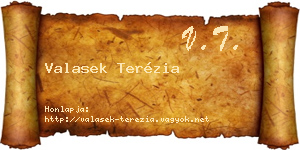 Valasek Terézia névjegykártya